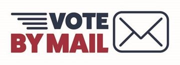 Image of Vote By Mail logo with an envelope