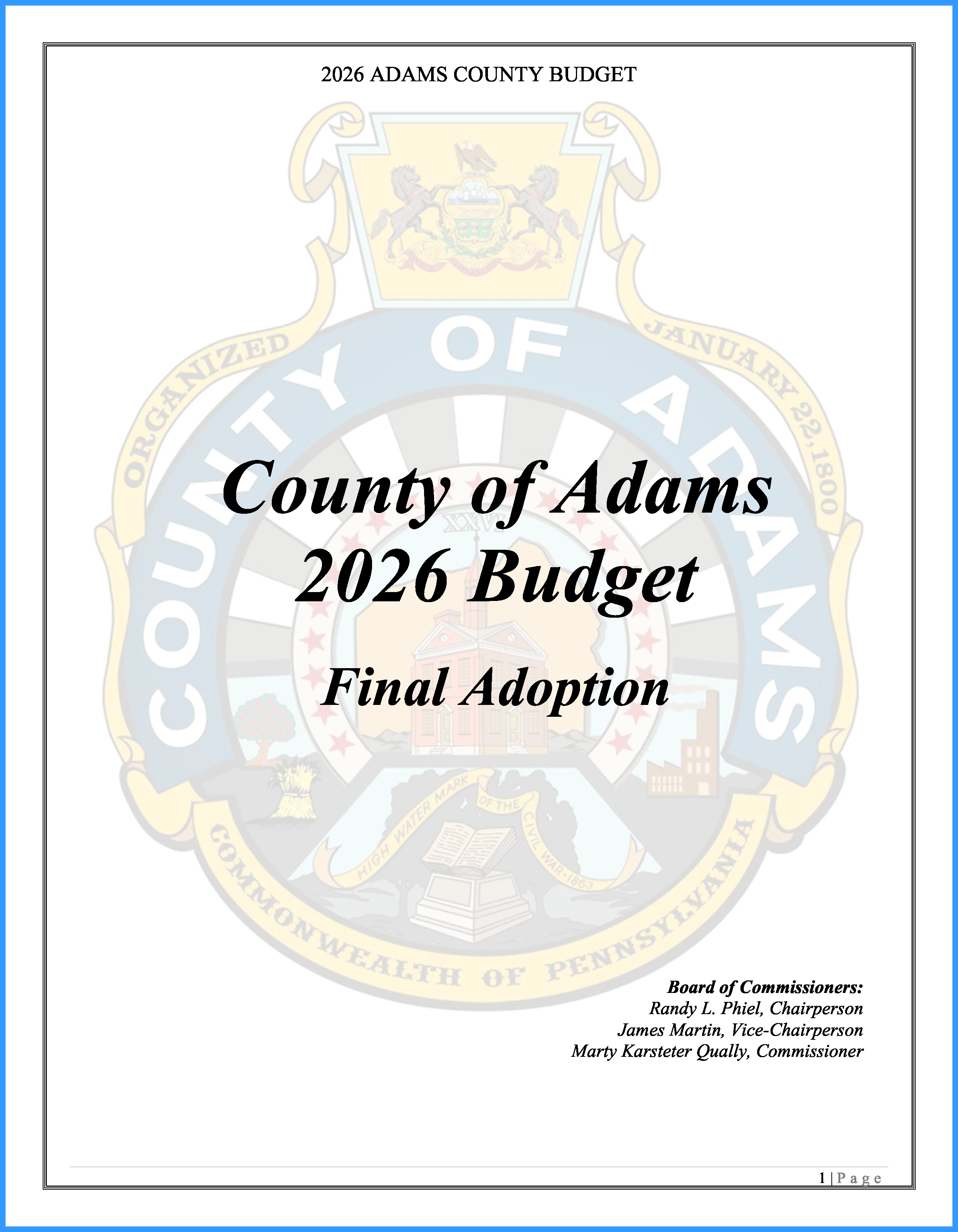 2026 County of Adams Final Adopted Budget