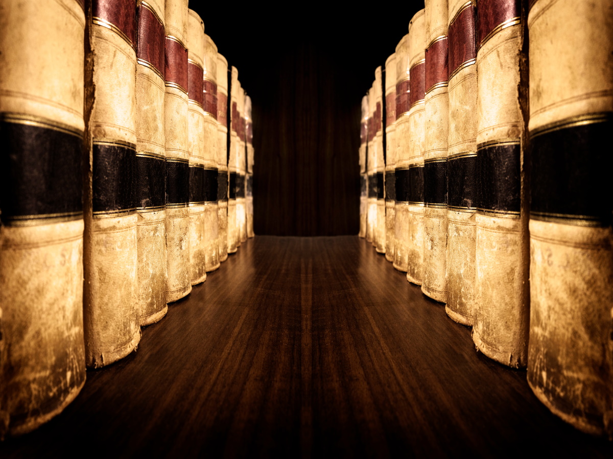 Image of law books on a shelf