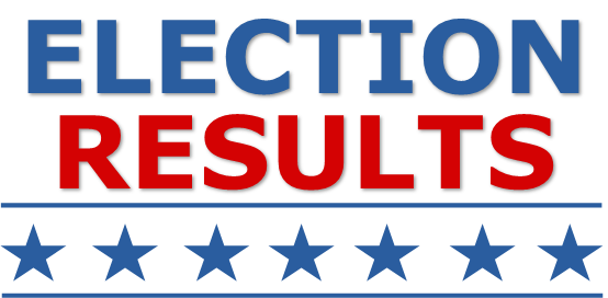 Image of a check mark and the words Election results