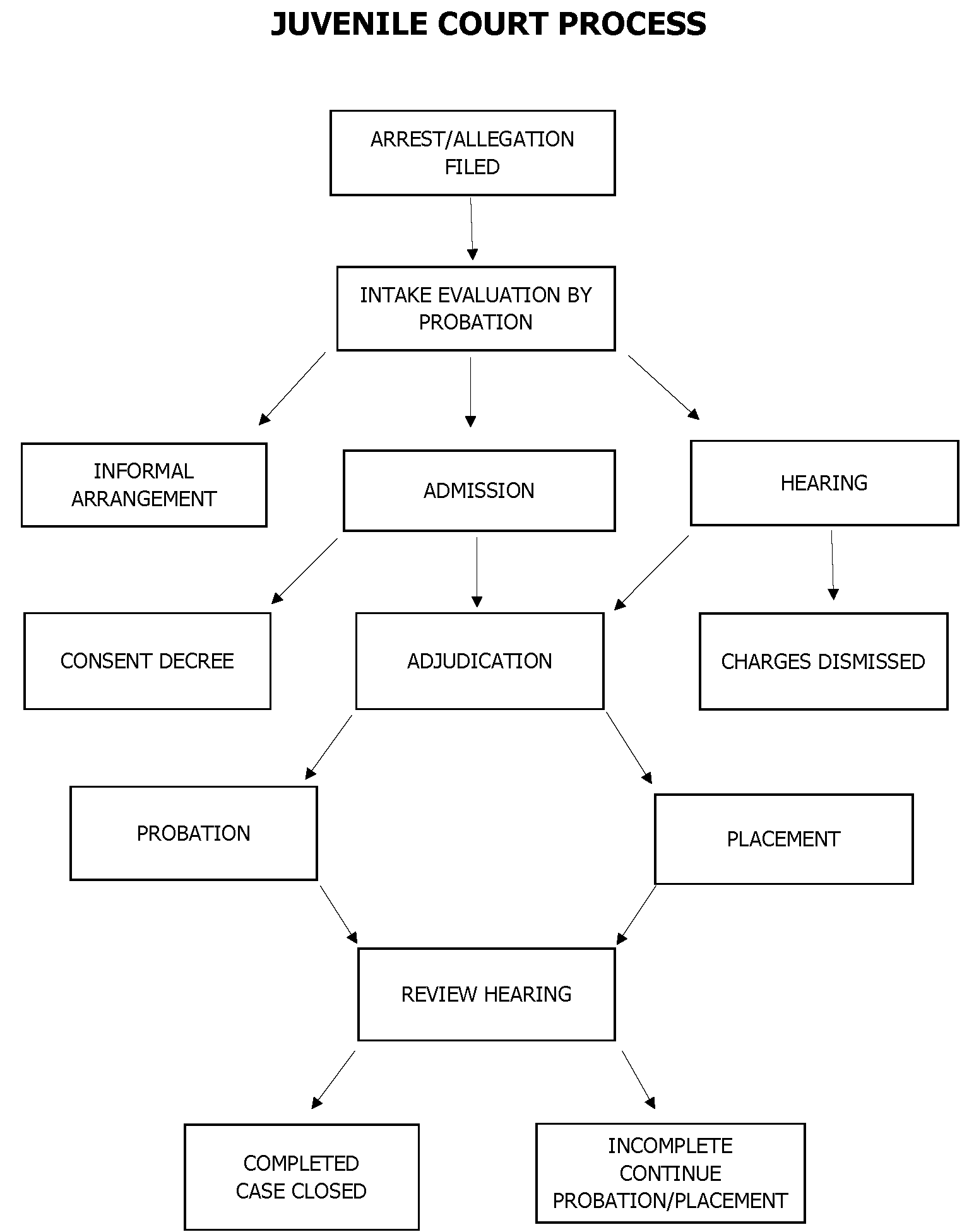 Image of Juvenile Court flowchart