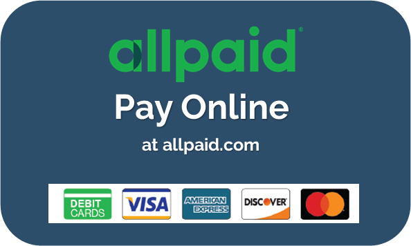 AllPaid Image of AllPaid Click to Pay Now logo with credit card images