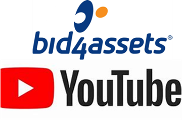 Image of Bid4Assets logo and YouTube logo