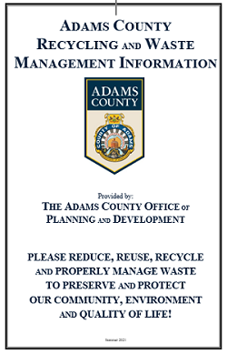 Cover of the Adams County Recycling and Waste Management Brochure